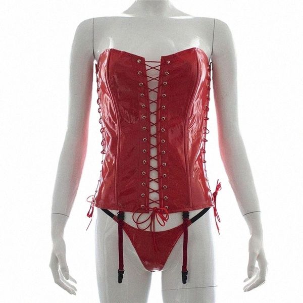 catsuit costumes costume fantasy patent leather wetlook pvc vinyl front lace up strapless bustier corset with suspender belt queening s k85t, Black
catsuit costumes costume fantasy patent leather wetlook pvc vinyl front lace up strapless bustier corset with suspender belt queening s k85t, Black