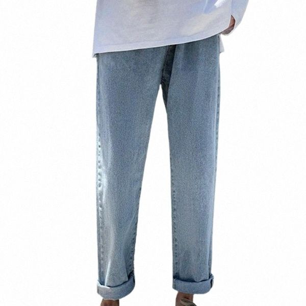 men's jeans solid color stylish loose denim trousers streetwear casual lightweight non-shrink for travel s9jm#, Blue
men's jeans solid color stylish loose denim trousers streetwear casual lightweight non-shrink for travel s9jm#, Blue