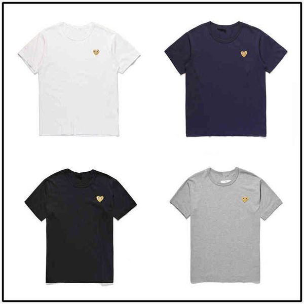 heyplay fashion brand t-shirt peach heart men's and women's round neck cotton short sleeve solid color embroidery gold lovers, White;black
heyplay fashion brand t-shirt peach heart men's and women's round neck cotton short sleeve solid color embroidery gold lovers, White;black