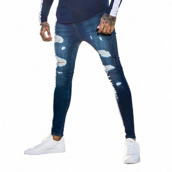 men casual skinny jeans solid color close-fitting hole slim pencil pants fashion classic ripped denim jeans trousers streetwear1 y3pp#, Blue
men casual skinny jeans solid color close-fitting hole slim pencil pants fashion classic ripped denim jeans trousers streetwear1 y3pp#, Blue