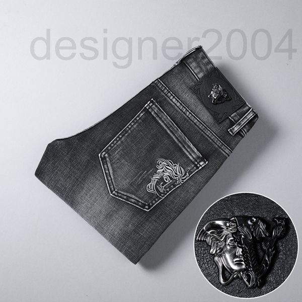 men's jeans designer smoke grey jeans men's four seasons elastic slim fit small feet leisure fashion versatile youth middle waist, Blue
men's jeans designer smoke grey jeans men's four seasons elastic slim fit small feet leisure fashion versatile youth middle waist, Blue