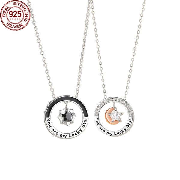 popular you are my lucky couple necklace strands sterling silver male and female korean version star moon collarbone chain a pair of qixi gi, Black
popular you are my lucky couple necklace strands sterling silver male and female korean version star moon collarbone chain a pair of qixi gi, Black