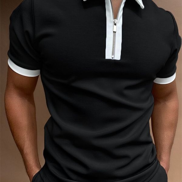 men's summer polo color gradient shirts mens sports casual thin shirts male brand clothing plus size 220317, White;black
men's summer polo color gradient shirts mens sports casual thin shirts male brand clothing plus size 220317, White;black