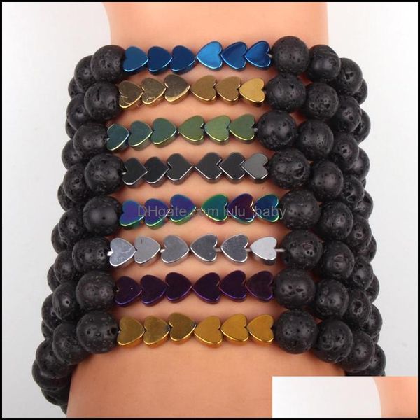 beaded strands natural stone bracelet bangle couples handmade luxury jewelry adjustable heart lava geometric shaped drop lulubaby dhvpc, Black
beaded strands natural stone bracelet bangle couples handmade luxury jewelry adjustable heart lava geometric shaped drop lulubaby dhvpc, Black