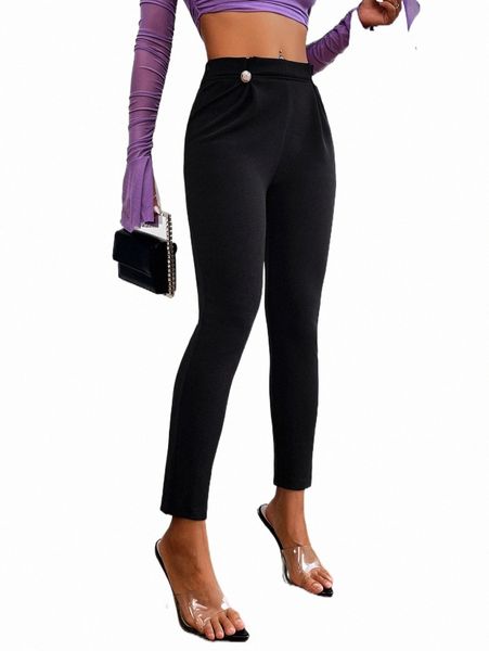 women's pants petite high waist plicated detail skinny pants u20u#, Black;white
women's pants petite high waist plicated detail skinny pants u20u#, Black;white