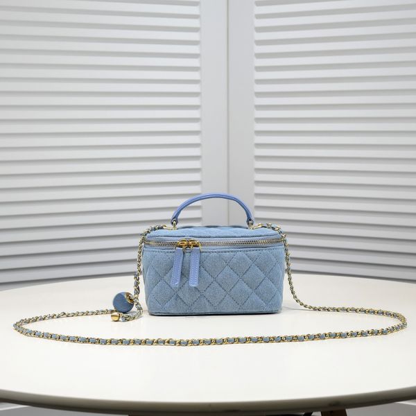 tz luxury tote box bags designer denim cowboy cosmetic case double zipper head with hardware chain outdoor sacoche shoulder crossbody bag mi
tz luxury tote box bags designer denim cowboy cosmetic case double zipper head with hardware chain outdoor sacoche shoulder crossbody bag mi