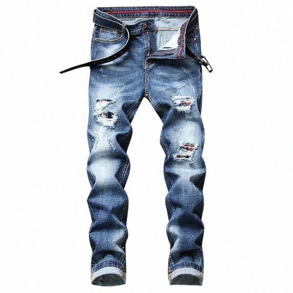 men's jeans clothing black ripped slim straight 2022 spring fashion trousers regular fit hole stretch male brand pants r8mm#, Blue
men's jeans clothing black ripped slim straight 2022 spring fashion trousers regular fit hole stretch male brand pants r8mm#, Blue