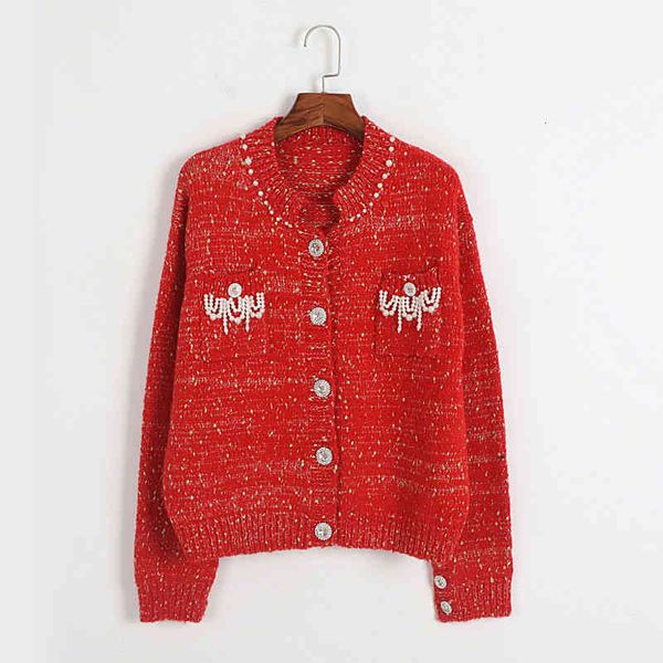 women's sweaters double pocket gold thread cardigan autumn and winter women's clothing korean version pearl nail single row button, White;black
women's sweaters double pocket gold thread cardigan autumn and winter women's clothing korean version pearl nail single row button, White;black