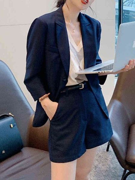 elegant casual women summer short suit long sleeves blazer jacket high waist pants two pieces set femme fashion korean work cloth j220813, White;black
elegant casual women summer short suit long sleeves blazer jacket high waist pants two pieces set femme fashion korean work cloth j220813, White;black