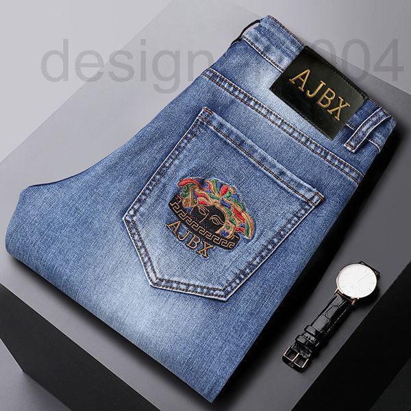 men's jeans designer ajbx high end jeans men's light luxury fashion trend leisure versatile elastic slim fit european small straig, Blue
men's jeans designer ajbx high end jeans men's light luxury fashion trend leisure versatile elastic slim fit european small straig, Blue