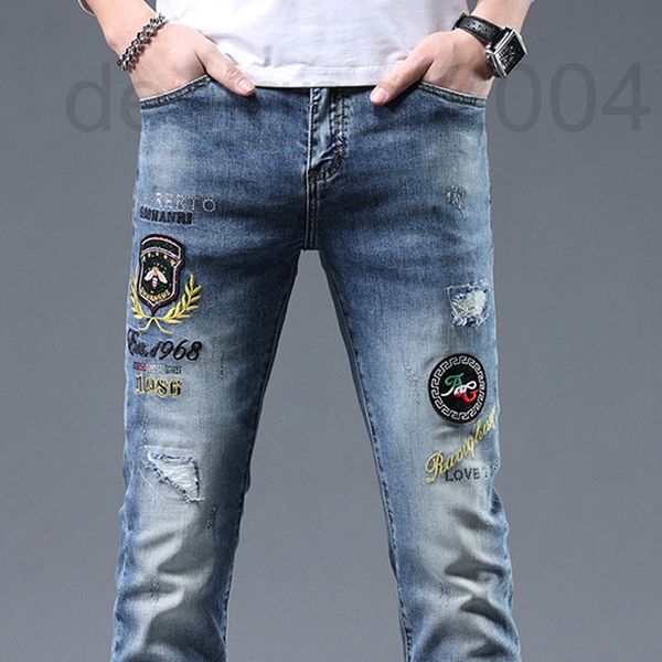 men's jeans designer fashion brand light luxury men's casual high-grade embroidery elastic slim fit small leg jeans pants holes 43, Blue
men's jeans designer fashion brand light luxury men's casual high-grade embroidery elastic slim fit small leg jeans pants holes 43, Blue