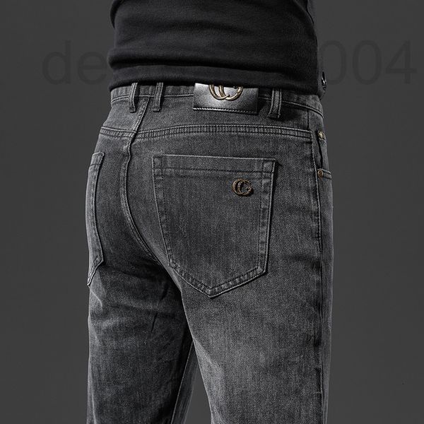 men's jeans designer double g straight brand men's wear korean jeans slim fit small foot trend dark gray cotton elastic pants xra1, Blue
men's jeans designer double g straight brand men's wear korean jeans slim fit small foot trend dark gray cotton elastic pants xra1, Blue