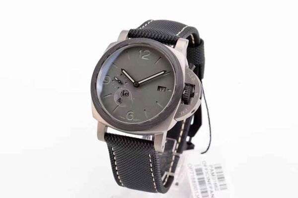 vs factory men's watch fold buckle canvas strap 44mm sapphire glass mirror, Slivery;brown
vs factory men's watch fold buckle canvas strap 44mm sapphire glass mirror, Slivery;brown