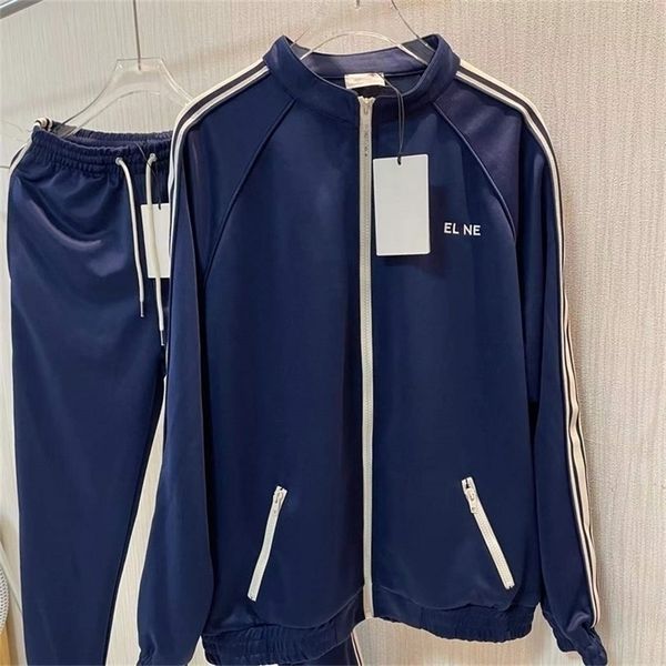 high version ce zipper small stand collar letter embroidery fashion casual school uniform blue black sports suit 220818, Gray
high version ce zipper small stand collar letter embroidery fashion casual school uniform blue black sports suit 220818, Gray