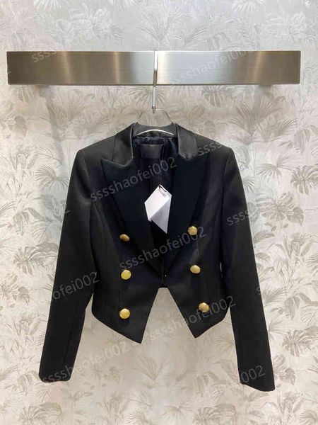 designer womens cropped blazer jackets blm fashion brand high-end ladies jacket black double breasted waist lapel collar panel women clothi, Black;brown
designer womens cropped blazer jackets blm fashion brand high-end ladies jacket black double breasted waist lapel collar panel women clothi, Black;brown