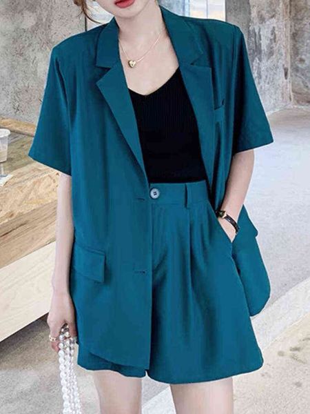 summer elegant casual women blazer shorts suit ladies slim vintage business jackets two pieces set femme fashion outfits clothing j220813, White;black
summer elegant casual women blazer shorts suit ladies slim vintage business jackets two pieces set femme fashion outfits clothing j220813, White;black
