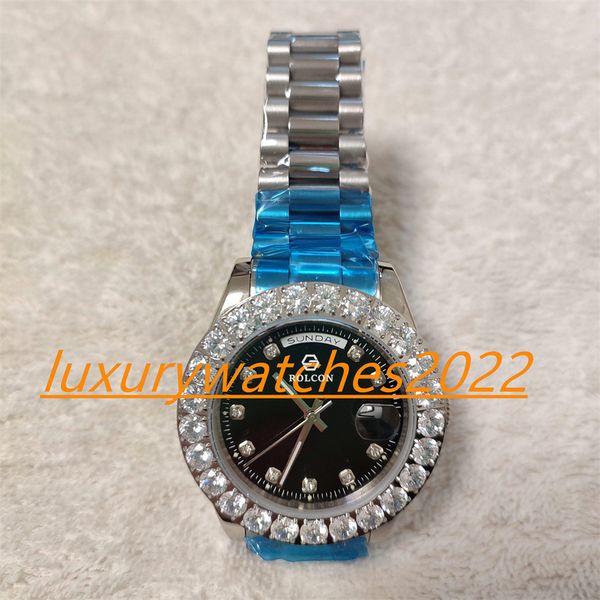 mp factory mens watch 43mm bigger diamonds stainless steel bracelet blue dial automatic movement mechanical 904l sapphire wristwatch, Slivery;brown
mp factory mens watch 43mm bigger diamonds stainless steel bracelet blue dial automatic movement mechanical 904l sapphire wristwatch, Slivery;brown