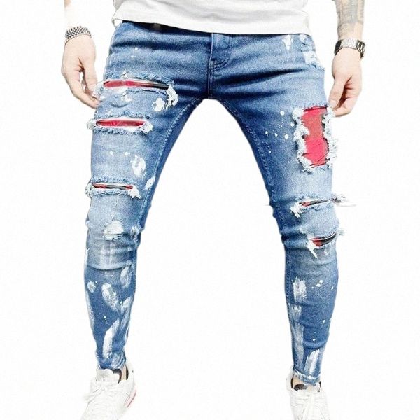 men's jeans 2022 spring/summer skinny wash patched color zipper access wear hole denim trousers for men pants c014#, Blue
men's jeans 2022 spring/summer skinny wash patched color zipper access wear hole denim trousers for men pants c014#, Blue