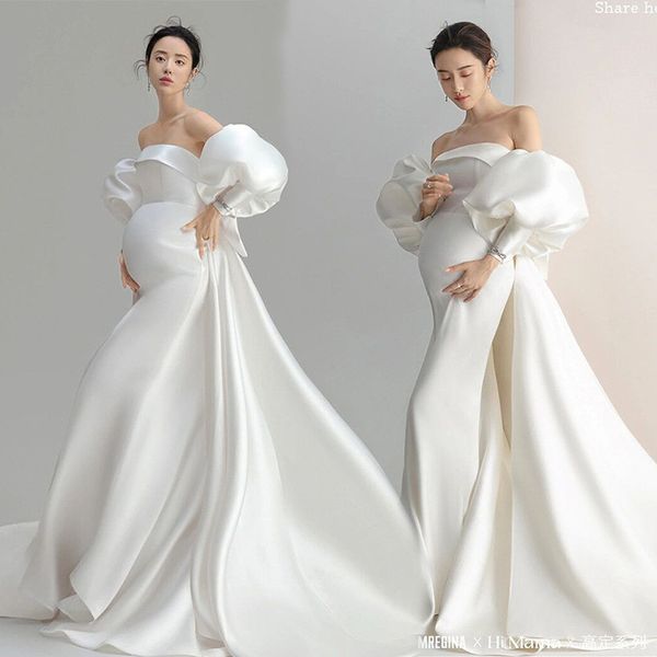 white maternity pgraphy dress new baby shower satin pregnancy p shooting clothes for pregnant women party maxi gown
white maternity pgraphy dress new baby shower satin pregnancy p shooting clothes for pregnant women party maxi gown