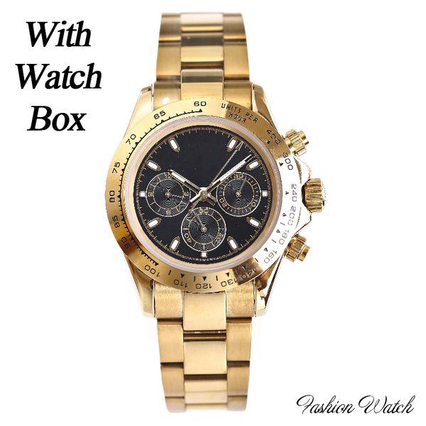 automatic movement watch designer mens watches gold strap black dial water resistant sport luxurious wristwatches chronograph with watch box, Slivery;brown
automatic movement watch designer mens watches gold strap black dial water resistant sport luxurious wristwatches chronograph with watch box, Slivery;brown