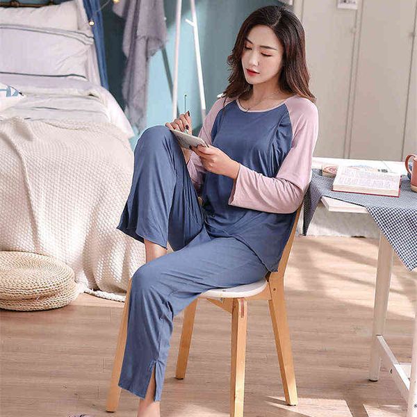 fdfklak new long sleeve pyjamas motherhood autumn pregnancy pijamas women nightwear pyjamas set modal two pieces nursing pyjamas j220813, White
fdfklak new long sleeve pyjamas motherhood autumn pregnancy pijamas women nightwear pyjamas set modal two pieces nursing pyjamas j220813, White