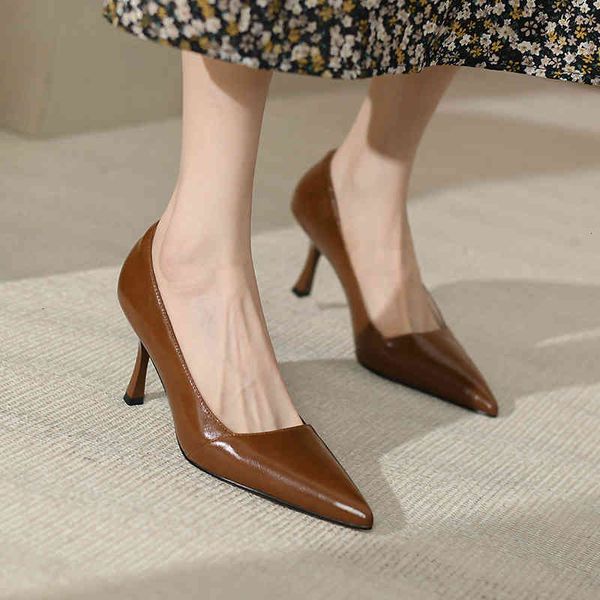 women's shoes boots spring french shallow mouth high-heeled scoop pointed thin heel single women's real leather beige 1cbp, Black
women's shoes boots spring french shallow mouth high-heeled scoop pointed thin heel single women's real leather beige 1cbp, Black