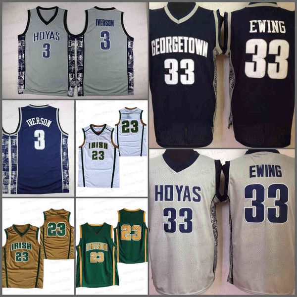 ncaa st vincent mary high school 23 basketball georgetown hoyas 33 patrick ewing navy blue 3 allen iverson grey college basketball jersey, Black
ncaa st vincent mary high school 23 basketball georgetown hoyas 33 patrick ewing navy blue 3 allen iverson grey college basketball jersey, Black