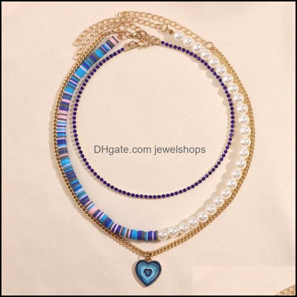 chains bohemia heart pearl soft polymer clay beads choker necklace for women mti-layer fashion crystal chain beaded neckla jewelshops dh2iv, Silver
chains bohemia heart pearl soft polymer clay beads choker necklace for women mti-layer fashion crystal chain beaded neckla jewelshops dh2iv, Silver