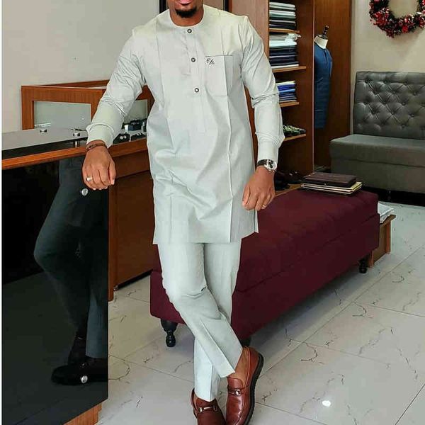 tracksuits men men's set ethnic style solid color pockets long sleeves pants mens clothing 2 piece outfit suit casual dashiki tees 5m9z, Gray
tracksuits men men's set ethnic style solid color pockets long sleeves pants mens clothing 2 piece outfit suit casual dashiki tees 5m9z, Gray