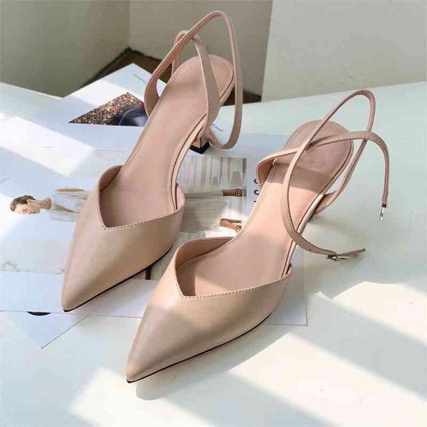 spring sandals niche and summer leather nude pointed side back empty thin heel high-heeled sandals for women, Black
spring sandals niche and summer leather nude pointed side back empty thin heel high-heeled sandals for women, Black
