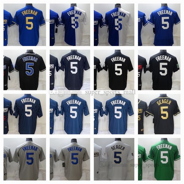 5 freddie an baseball jersey 2023 white green blue stitched jerseys men women youth, Blue;black
5 freddie an baseball jersey 2023 white green blue stitched jerseys men women youth, Blue;black