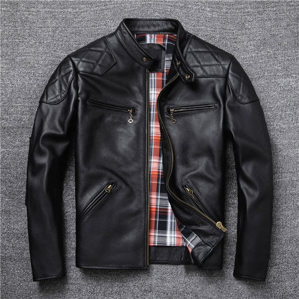 spring and autumn natural cowhide motorcycle jackets men genuine leather jacket really leather moto slim coat man plus size 5x 220819, Black;brown
spring and autumn natural cowhide motorcycle jackets men genuine leather jacket really leather moto slim coat man plus size 5x 220819, Black;brown