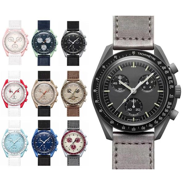 bioceramic moonswatch quarz chronograph mens watch mission to mercury 42mm real black nylon luxury watch james montre de luxe limited editio, Slivery;brown
bioceramic moonswatch quarz chronograph mens watch mission to mercury 42mm real black nylon luxury watch james montre de luxe limited editio, Slivery;brown