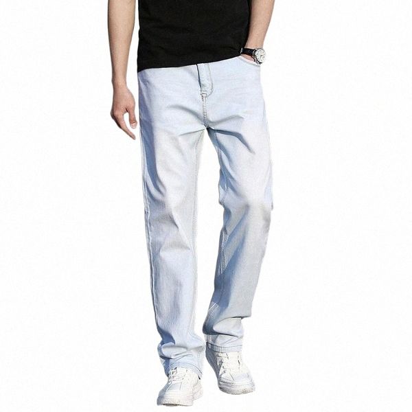 men's jeans summer thin 5 colors available loose straight denim pants advanced stretch classic trousers male plus size 40 42 44 d96p#, Blue
men's jeans summer thin 5 colors available loose straight denim pants advanced stretch classic trousers male plus size 40 42 44 d96p#, Blue