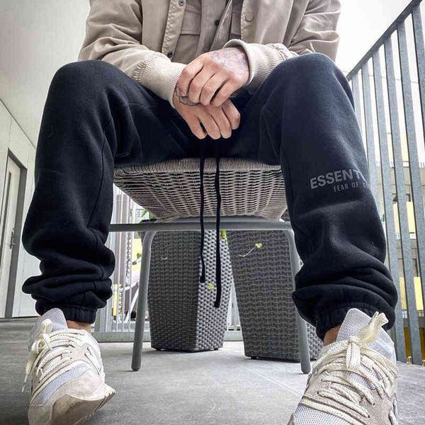 classic essentials pants casual fog multi thread reflective high street trendy men's and women's loose binding necking drawstring, Black
classic essentials pants casual fog multi thread reflective high street trendy men's and women's loose binding necking drawstring, Black