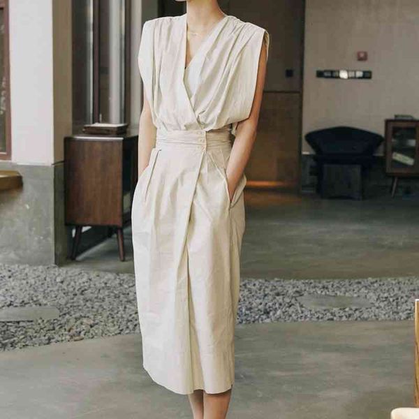 two piece dress summer jin minxi same suit temperament v-neck shrunk pleated women's sleeveless short waist wrapped shirt a2al, White
two piece dress summer jin minxi same suit temperament v-neck shrunk pleated women's sleeveless short waist wrapped shirt a2al, White