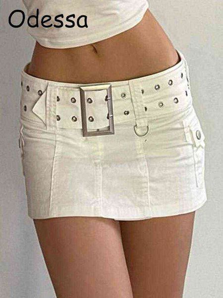 odessa y2k aesthetics basic belted low waist micro skirts women fashion 90s pockets denim skirt cute bottoms 2022 summer culb t220819, Black
odessa y2k aesthetics basic belted low waist micro skirts women fashion 90s pockets denim skirt cute bottoms 2022 summer culb t220819, Black