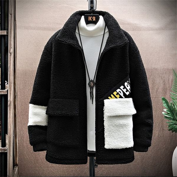 winter coat jacket men's lamb wool fashion jacket high-quality stand-up collar style thick cardigan jacket men 220818, Black;brown
winter coat jacket men's lamb wool fashion jacket high-quality stand-up collar style thick cardigan jacket men 220818, Black;brown