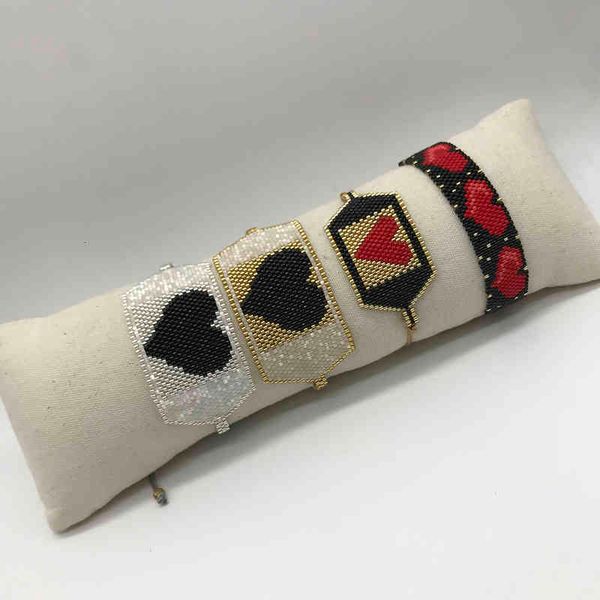 bangle designer bluestar 2021 femme miyuki bracelets heart pattern pulseras jewelry fashion handmade braided armband, Black
bangle designer bluestar 2021 femme miyuki bracelets heart pattern pulseras jewelry fashion handmade braided armband, Black
