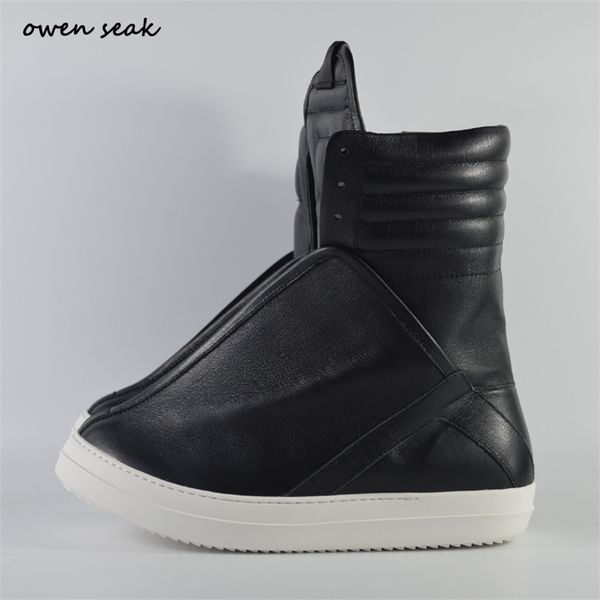 owen seak men shoes highankle luxury trainers genuine leather boots casual brand zip flats black white big size sneaker 220818
owen seak men shoes highankle luxury trainers genuine leather boots casual brand zip flats black white big size sneaker 220818