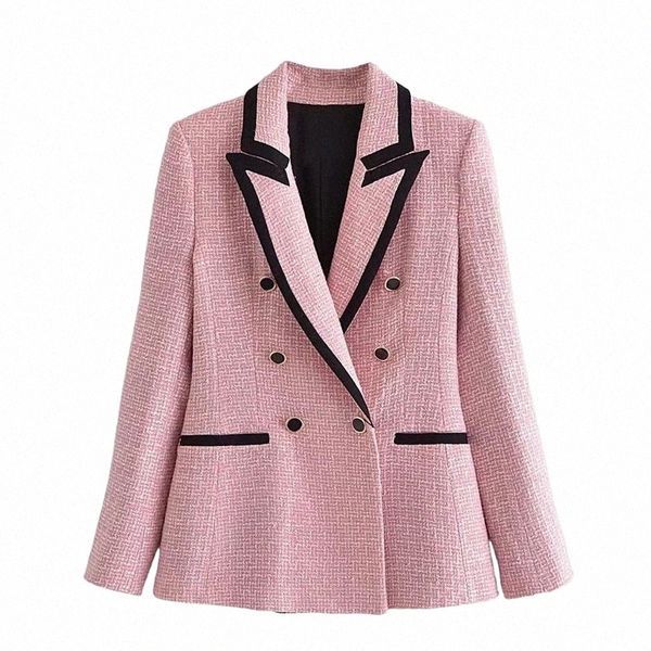 women's suits & blazers blazer women pink tweed jackets woman autumn double breasted female elegant textured long sleeve f1pw#, White;black
women's suits & blazers blazer women pink tweed jackets woman autumn double breasted female elegant textured long sleeve f1pw#, White;black