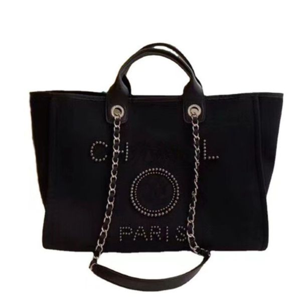 luxury women's classic evening bags brand ch handbags pearl tote canvas beach bag designers female portable shoulder large capacity big, Black;red
luxury women's classic evening bags brand ch handbags pearl tote canvas beach bag designers female portable shoulder large capacity big, Black;red