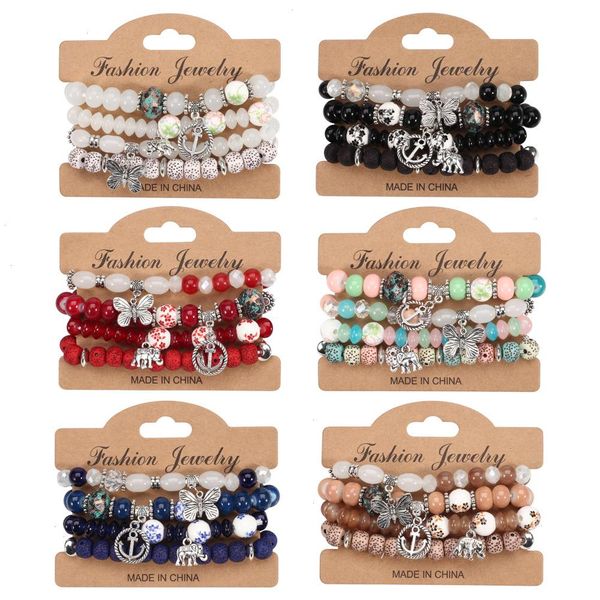 4pcs bohemia handmade butterfly strand anchor elephant charm beaded trendy stack bracelet set for women girls summer beach multi-layer, Black
4pcs bohemia handmade butterfly strand anchor elephant charm beaded trendy stack bracelet set for women girls summer beach multi-layer, Black