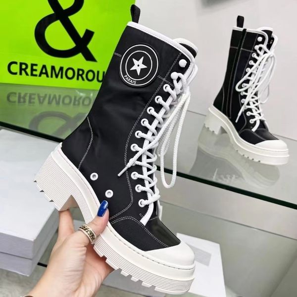 designer women boots d-rise black technical fabric and calfskin vamp outdoor thick platform mid-length boot 35-40
designer women boots d-rise black technical fabric and calfskin vamp outdoor thick platform mid-length boot 35-40