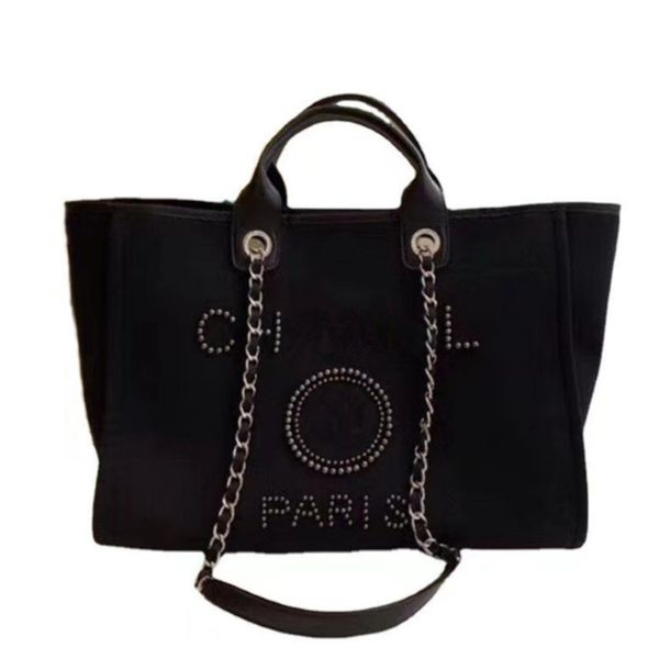women's luxury classic evening bags brand ch handbags pearl tote canvas beach bag designers female portable shoulder large capacity big, Black;red
women's luxury classic evening bags brand ch handbags pearl tote canvas beach bag designers female portable shoulder large capacity big, Black;red
