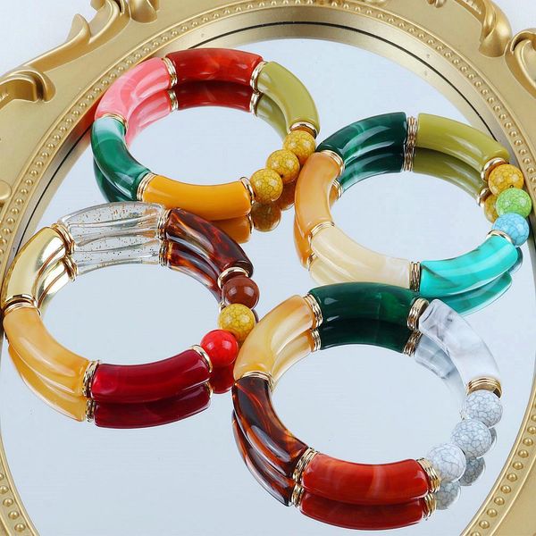 colorful acrylic bamboo bracelets strands for women stretch resin beads elbow cuff charm amp bangles y2k jewelry, Black
colorful acrylic bamboo bracelets strands for women stretch resin beads elbow cuff charm amp bangles y2k jewelry, Black