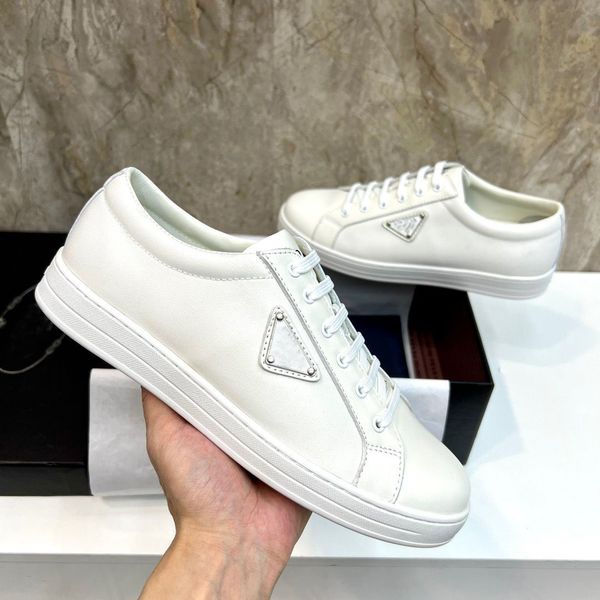 luxury 22s/s white leather calfskin brushed sneakers shoes brands comfort outdoor triangle trainers men's casual walking, Black
luxury 22s/s white leather calfskin brushed sneakers shoes brands comfort outdoor triangle trainers men's casual walking, Black