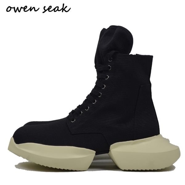 22ss owen seak men high ankle luxury trainers canvas spring boots women lace up casual street sneaker zip flats black shoes 220818
22ss owen seak men high ankle luxury trainers canvas spring boots women lace up casual street sneaker zip flats black shoes 220818
