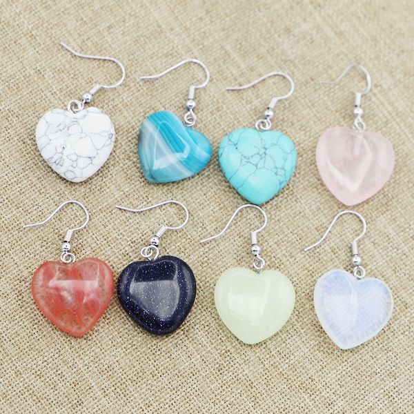 natural stone heart charms earrings pendants rose quartz opal crystal dangle women party wedding jewelry, Golden
natural stone heart charms earrings pendants rose quartz opal crystal dangle women party wedding jewelry, Golden