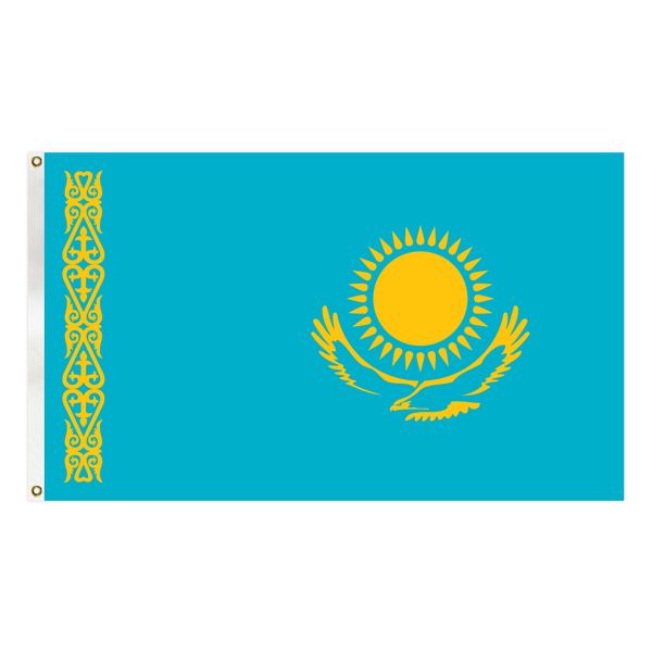 kazakhstan flag country national banner 90x150 cm polyester hanging banner for indoor outdoor decoration
kazakhstan flag country national banner 90x150 cm polyester hanging banner for indoor outdoor decoration